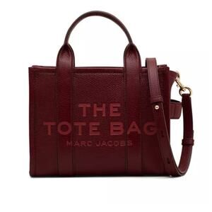 NEW Marc Jacobs Small Leather Tote Bag – Cherry/Gold